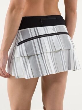 Lululemon Run: Pace Setter Skirt (Tall)
Groovy Stripe Nimbus 10 tall EUC